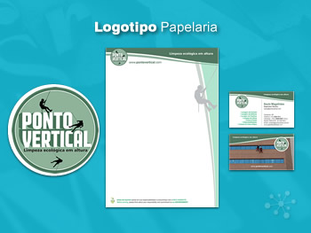 Logotipo e papelaria Ponto Vertical